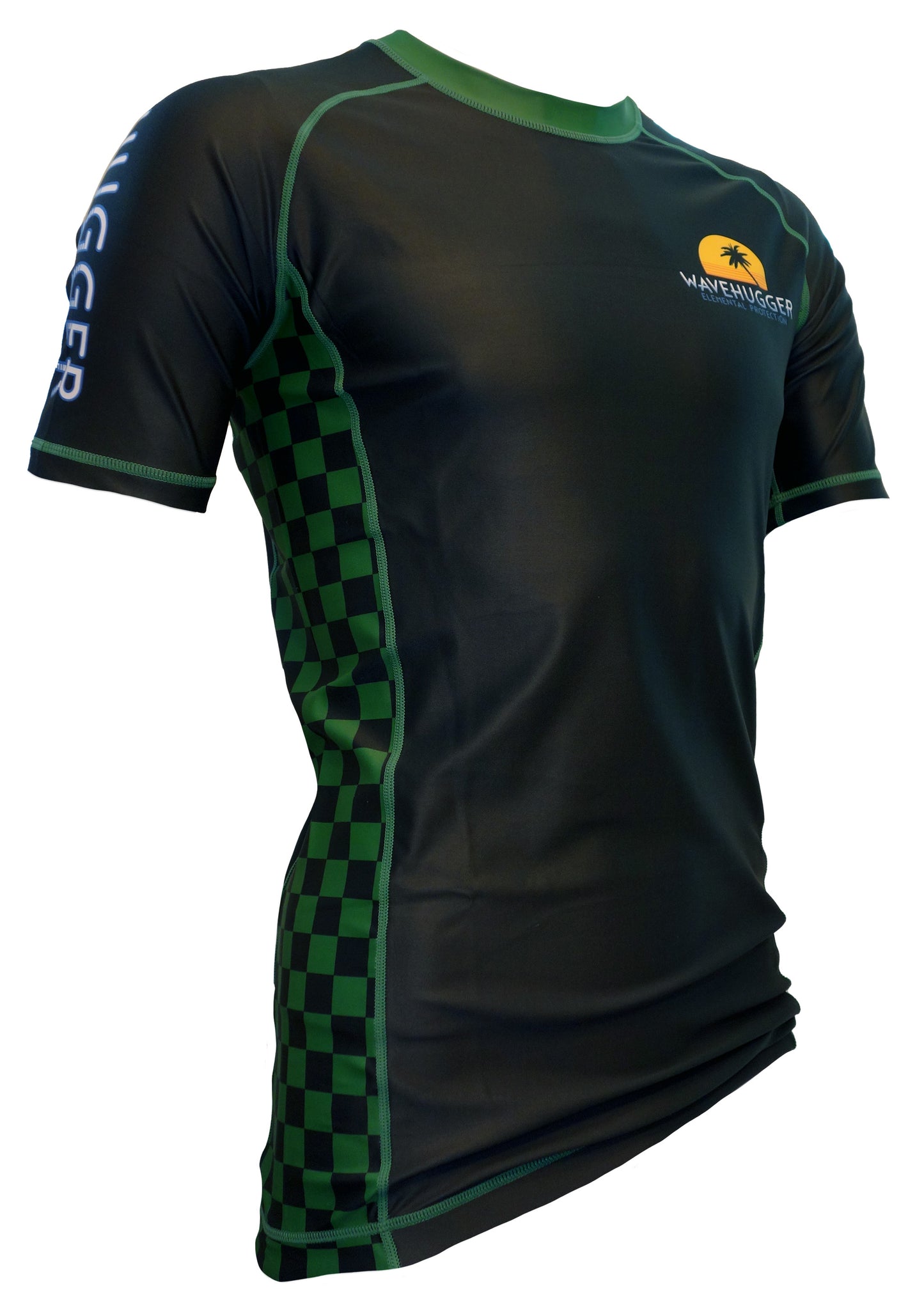 Classy and Nasty Olive Green Black Short Sleeve Rash Guard