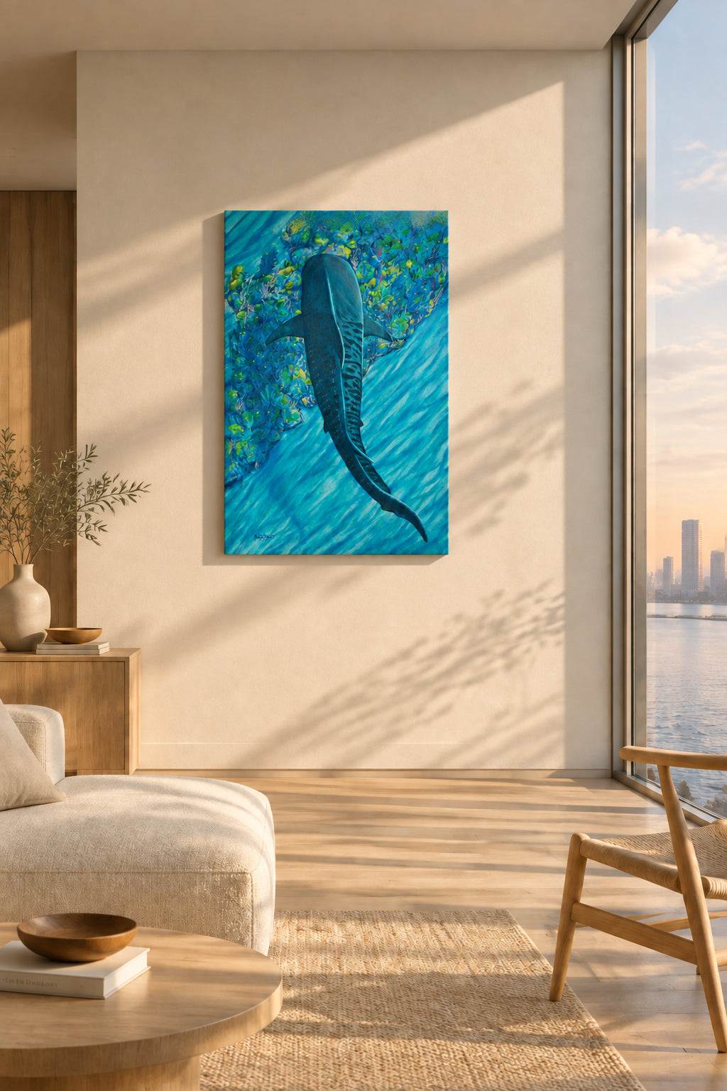 On the Hunt (at Tiger Beach) - Original Art