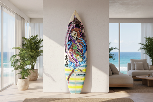 Quiet Reaper - Surfboard Art