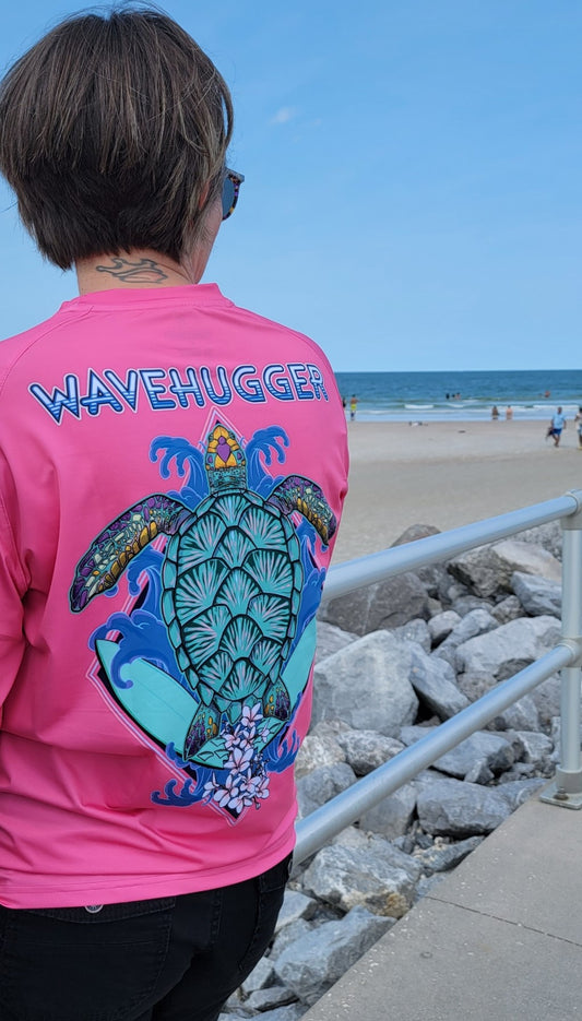 Turtles and Surf Long Sleeve Performance Shirt