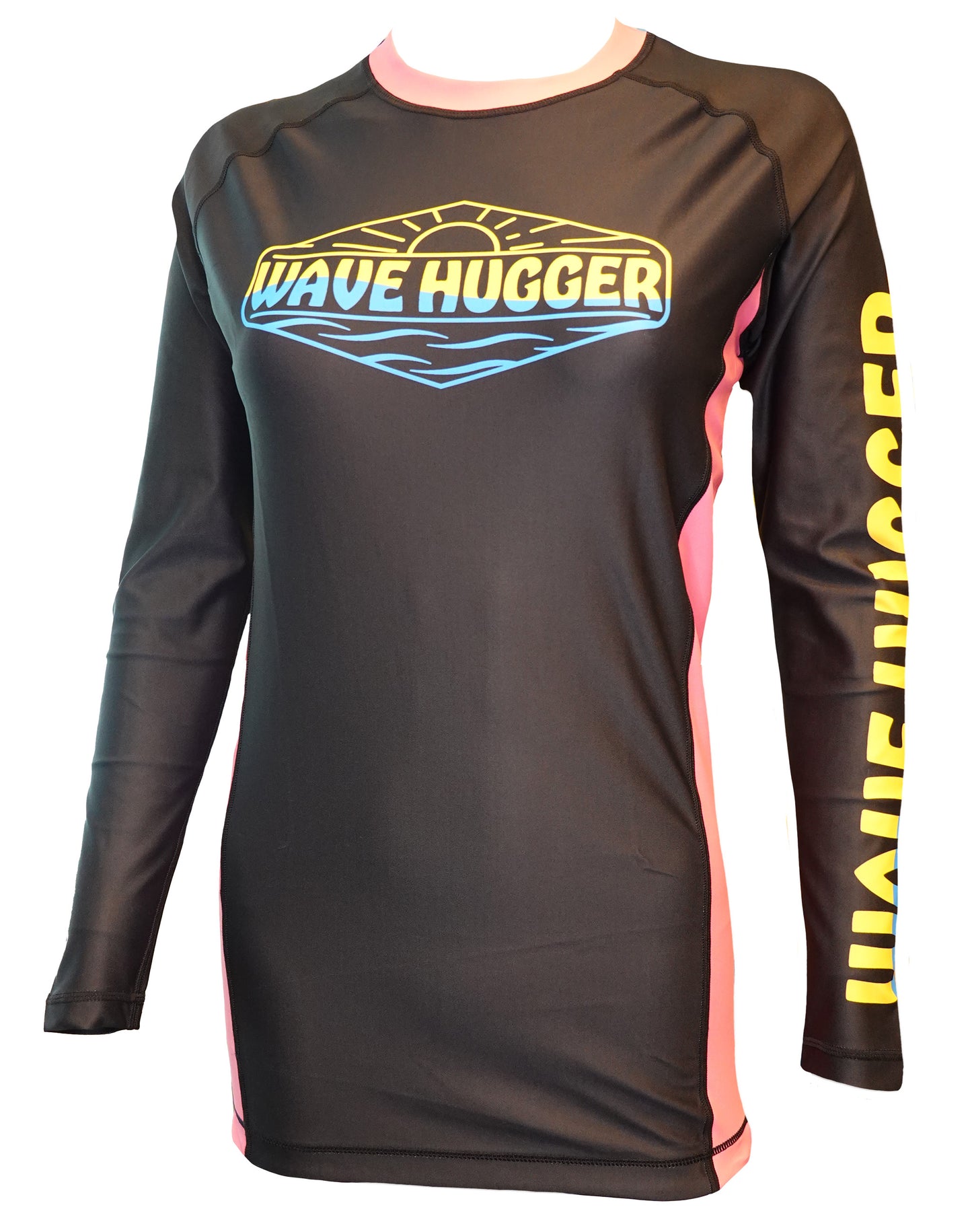 Wave Hugger Pink Long Sleeve Rash Guard