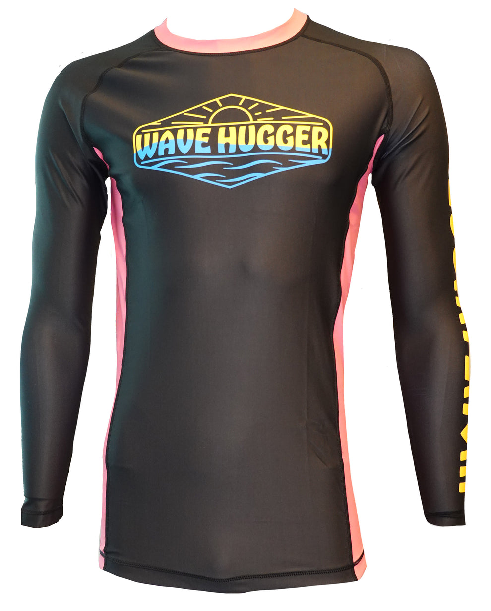 Wave Hugger Pink Long Sleeve Rash Guard – Wave Hugger Elemental Protection